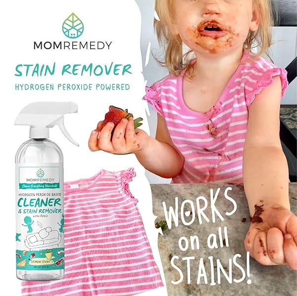 MOMREMEDY HYDROGEN PEROXIDE ALL PURPOSE CLEANING SPRAY | MULTIPURPOSE HOME CLEANER | FABRIC AND LAUNDRY STAIN REMOVER | ALL SURFACE KITCHEN AND BATHROOM | NON TOXIC