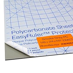 Smoke Grey Polycarbonate Plastic Sheet 24" X 48" X