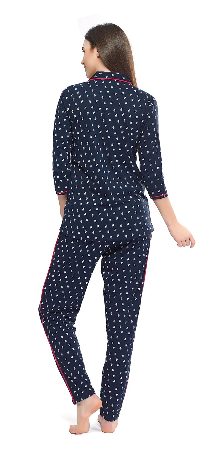zeyo women's cotton night suit
