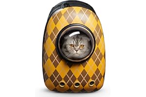 Travel Cat x Argylle Backpack Carrier - Airline Approved Cat Carrier for Small Cats, Kitten - Premium Argylle-Inspired Cat Ba