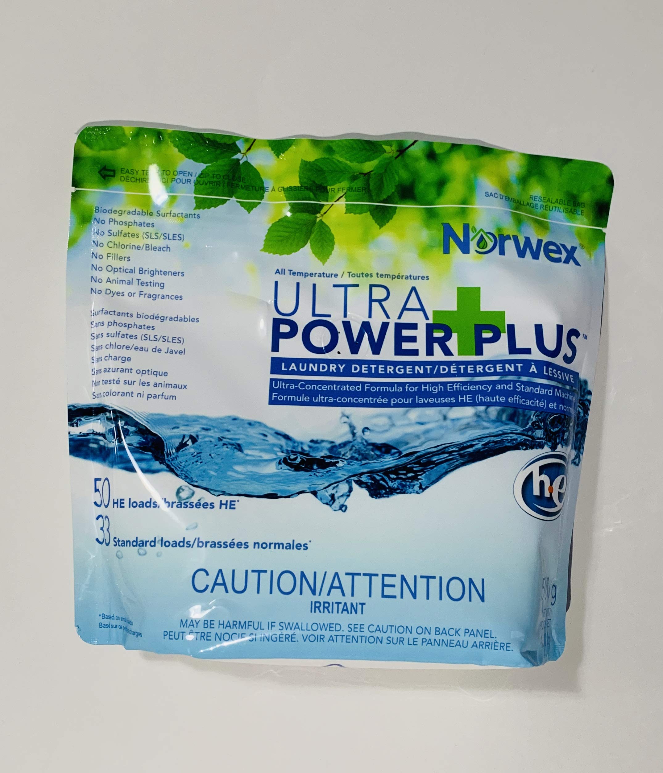 Norwex Ultra Power Plus Powder Laundry Detergent, Concentrated, Excellent for Cloth Diapers, Sensitive Skin, or Children's Laundry (500 Grams)