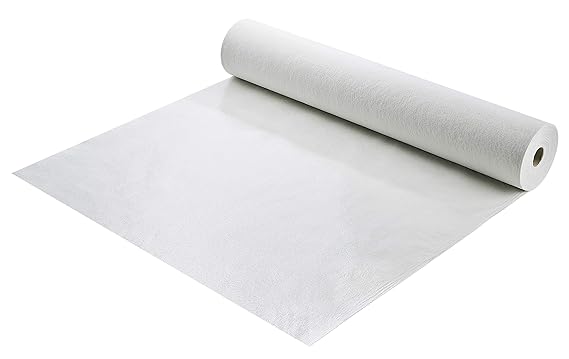 Abdeckvlies | Malervlies | selbsthaftend | Schutzvlies mit Folie, weiß | mehrfach verwendbar | 140 g/m² | Rolle 50 m²