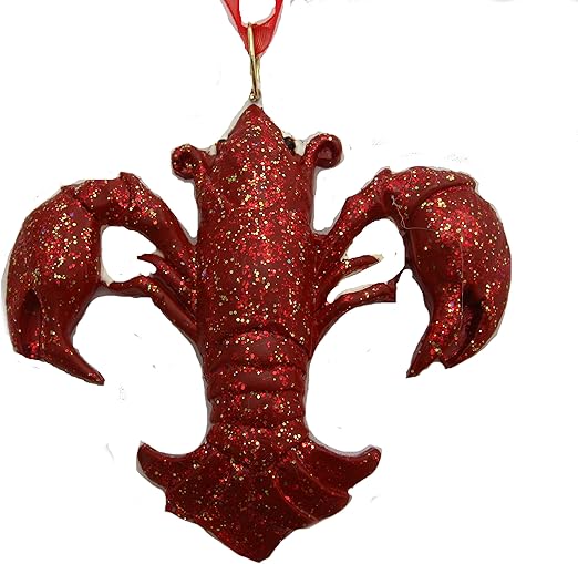 Amazon Com Crawfish Fleur De Lis Ornament New Orleans Crayfish