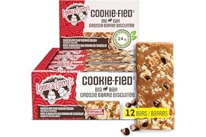 Lenny & Larry's Cookie-fied BIG BAR – Chocolate Chip Cookie Dough Vegan Protein Bars (12 x 90g) – 24g Plant Protein, 10g Preb