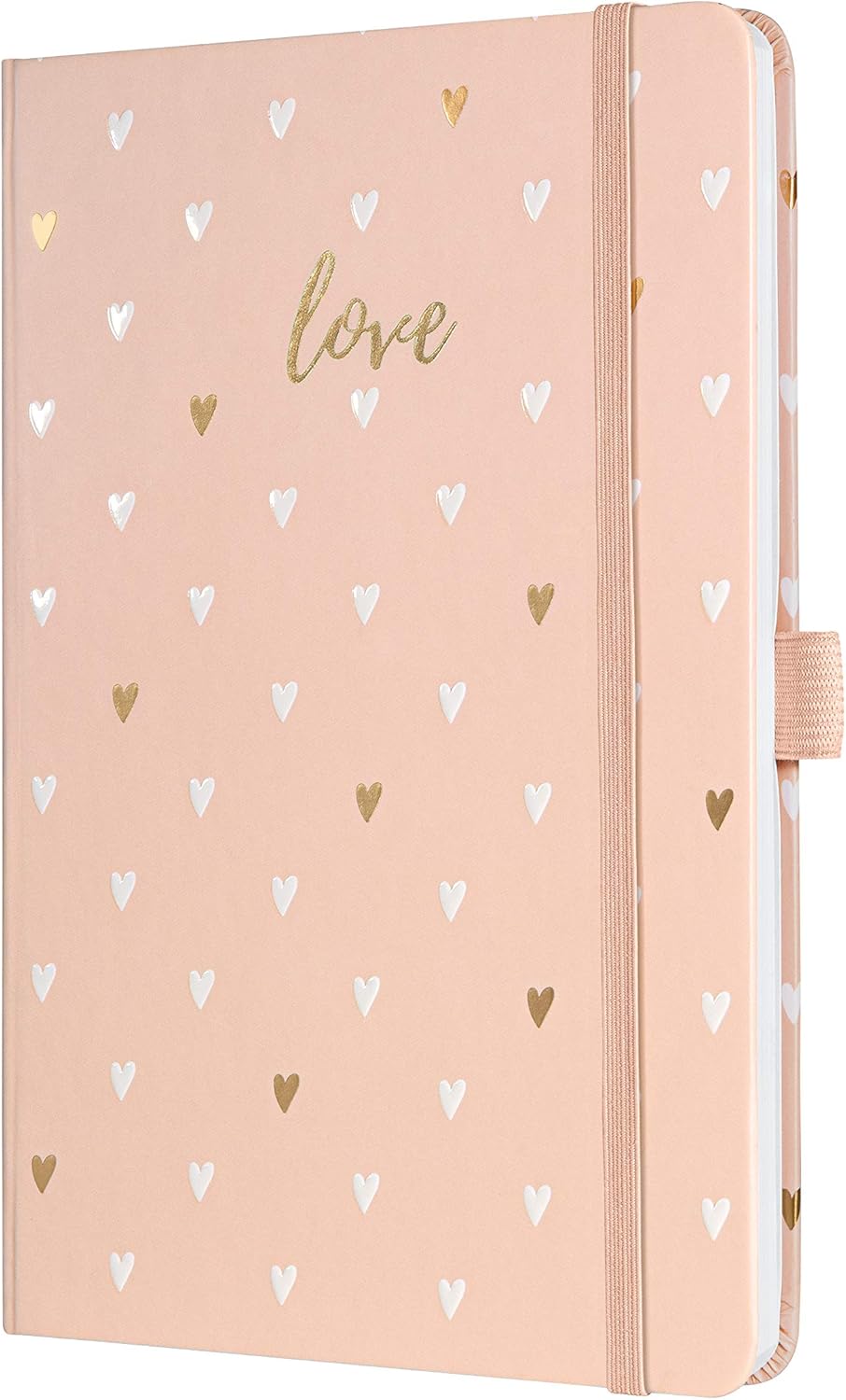 SIGEL JN335 Notebook Jolie, approx. A5, lined, hardcover, design rose love, pink Love - green pink