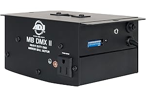 ADJ American DJ DMX controllable heavy duty mirror ball motor 20 inch mirror ball max also has on off switchable outlet for pinspots