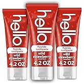hello Wild Strawberry Kids Toothpaste with Fluoride, Strawberry Toothpaste for Kids, Safe for Ages 2 and Up, Helps Prevent Ca