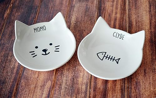 Personalized Cat Bowl, Custom Cat Dish, Cat Gift, Personalized Cat