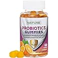 Probiotic Gummies – 5 Billion CFUs for Digestive & Gut Health - Reduces Occasional Bloating & Minor Abdominal Discomfort - Probiotic Gummy for Women & Kids - Natural Orange Flavor – 60 Gummies