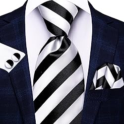 Hi-Tie Silk Ties for Men Plaid Paisley Striped