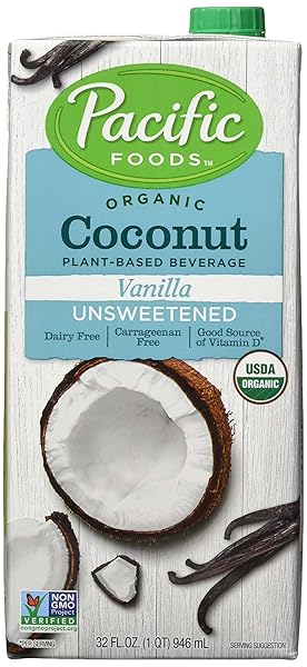 PACIFIC FOODS ORGANIC COCONUT UNSWEETENED VANILLA PLANT-BASED MILK, 32 FL OZ