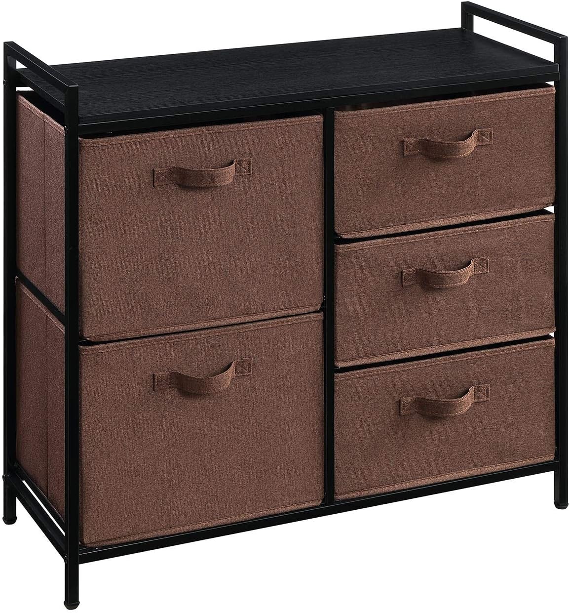 Amazon Com Homefort Wide Dresser 5 Drawer Storage Tower Storage
