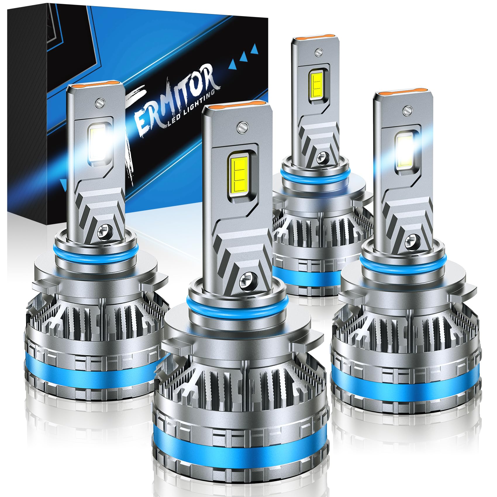 FAHREN 9005 9006 Fog Light Bulbs, 2025 Upgraded 240W 10,0000LM Lighting Bulb with Fan, 6500K Cool White IP68 Waterproof,Pack of 4 Image FAHREN 9005 9006 Fog Light Bulbs, 2025 Upgraded 240W 10,0000LM Lighting Bulb with Fan, 6500K Cool White IP68 Waterproof,Pack of 4 Image