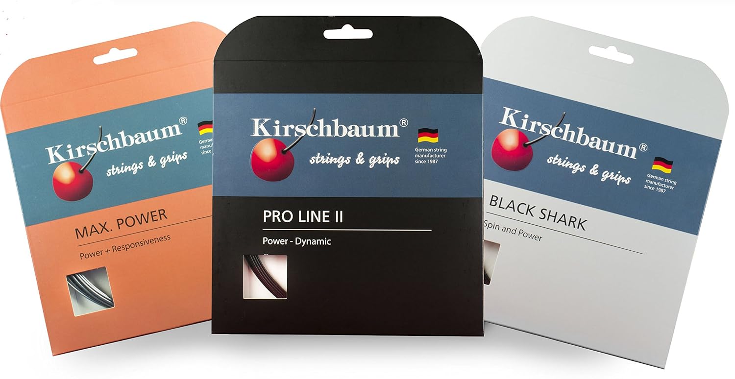 Kirschbaum Sample Pack Max Power Pro Line II Black Shark 125 17 Gauge 3 String Multicolor