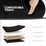 Bonlife Folding Ottoman Storage Bench 120L Black 110x38x38cm Boucle view 7