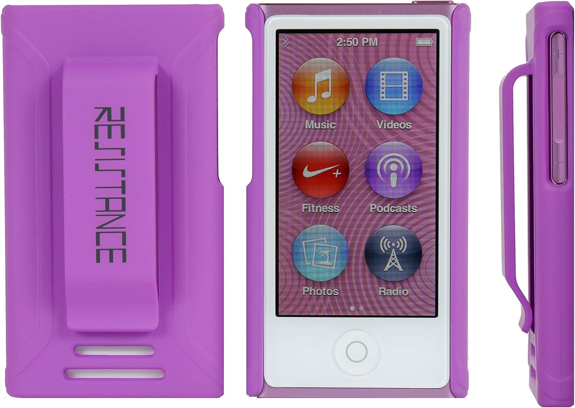 Resistance. Nano iPod Case !! iPod Nano 7th Generation Cases !! Nano case with Clip ++ iPod Nano 7 Case. Purple - Fits Tight -