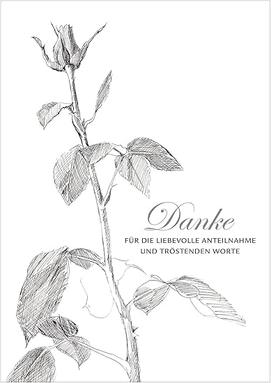 Biglietto Di Ringraziamento Biglietto Di Condoglianze Con Una Rosa Come Biglietto In Nero Testo Grazie Ringraziamento Per L Amorevole Partecipazione E Parole Consolanti Con Busta 1 Amazon It Cancelleria E Prodotti Per Ufficio