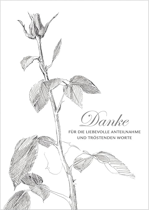 Biglietto Di Ringraziamento Biglietto Di Condoglianze Con Una Rosa Come Biglietto In Nero Testo Grazie Ringraziamento Per L Amorevole Partecipazione E Parole Consolanti Con Busta 1 Amazon It Cancelleria E Prodotti Per Ufficio