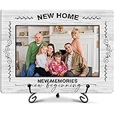 ukebobo House Warming Gifts, New Home Picture Frame, Housewarming Picture Frames, New Home Gift Ideas for Family Couples, Wood Photo Frame with Stand for Desk Decor, 8 x 6 Inches-446