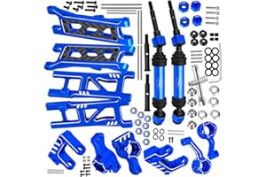 RCYouHott RC Upgrades Part for ECX 1/10 2WD Ruckus,Axe,Brutus,Circuit,AMP MT,AMP DB,AMP Crush,K&N Torment,Caster Block,Steering Blocks,Rear Stub Axle Carriers,Arms,Drive Shaft,Navy Blue