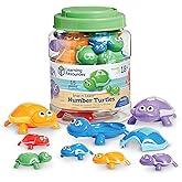 Learning Resources Number Turtles Set - 15 Pieces, Ages 18+ Months, Fine Motor Toys for Toddlers, Counting, Color & Sorting for Kids