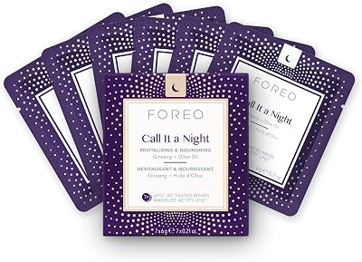 FOREO Call It a Night UFO Activated Mask 7 Pack Ginseng Olive Oil Cruelty Free