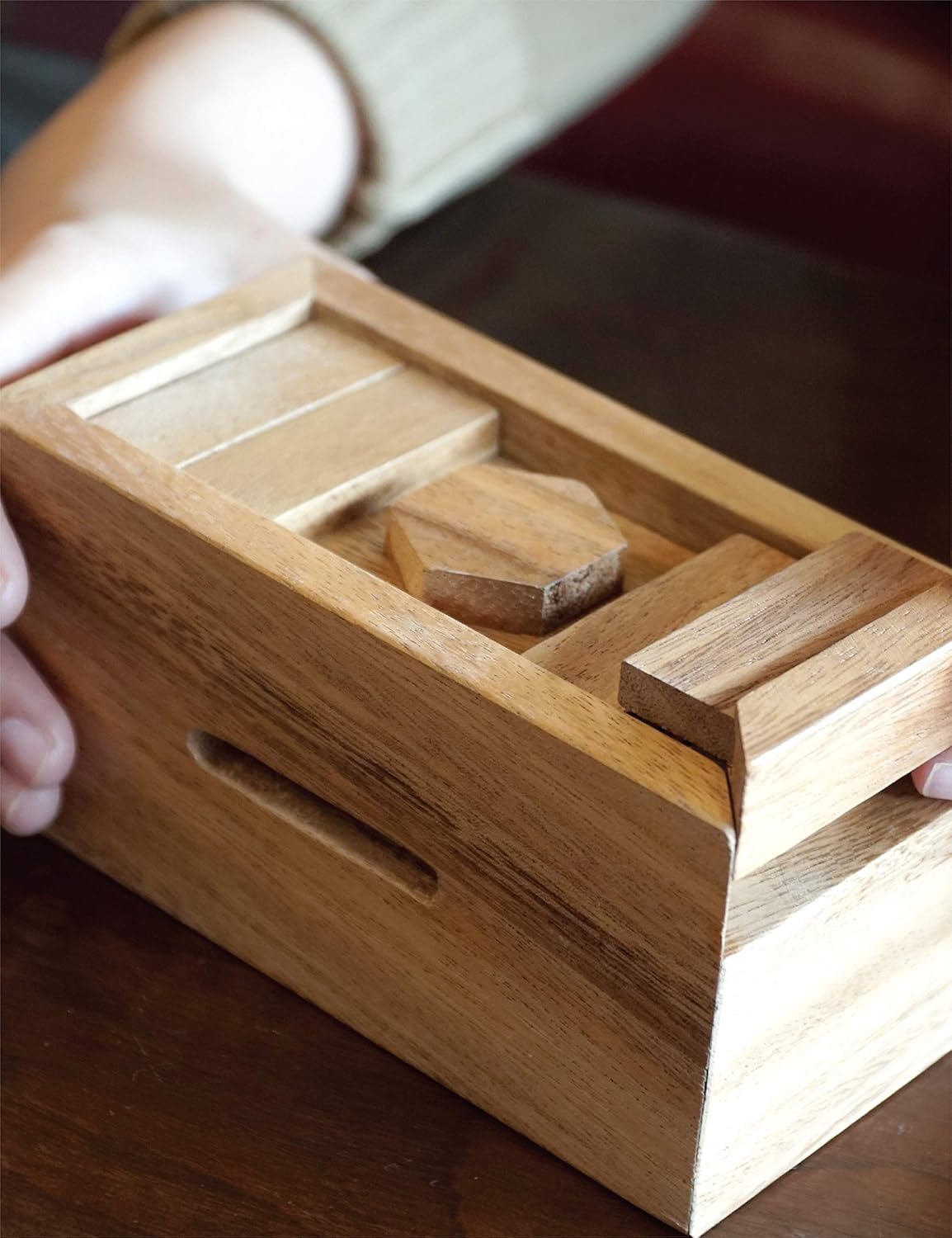 Puzzle Gift Case Box and Magic Cards Case Holder with Hidden Compartments in Unique Wooden Boxes to Challenge Mind Puzzles and Use as Intelligence Gift Box for Money Secret: Toys & Games