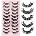 Eyelashes Russian Volume Strip Lashes 5 Styles Mixed Natural Wispy D Curly Mink False Eyelashes Look Like Extensions 10 Pairs