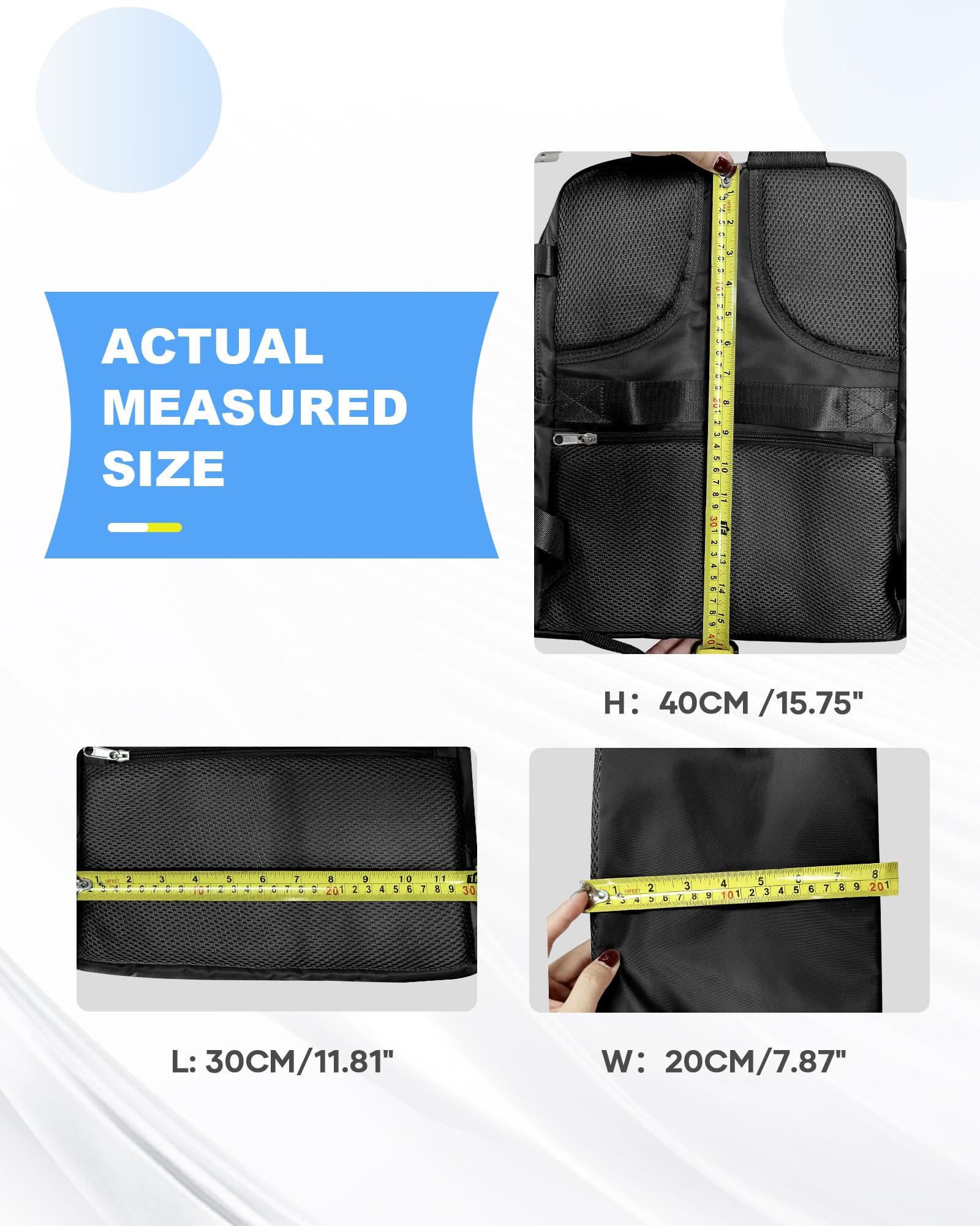 SZLX Rucksack 40x30x20 Wizz air Handgepäck Rucksack für Ryanair Vakuum Reiserucksack Flugzeug Easyjet Handgepäck Laptop Rucksack 14 Zoll mit Schuhfach für Herren Damen 6