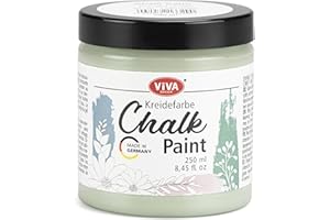 Viva Decor Chalk Paint (Sunlight Green) 8.45oz - Chalky Finish Paint for Furniture, Walls & Decor, Matte Finish, Water-based, High Pigment, Perfect for Shabby Chic & Vintage Looks. Suitable for Wood
