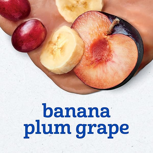GERBER STAGE 2 BABY FOOD, BANANA PLUM GRAPE PUREE TUBS, NO ARTIFICIAL COLORS OR FLAVORS, BABY PUREE, 2-PACK