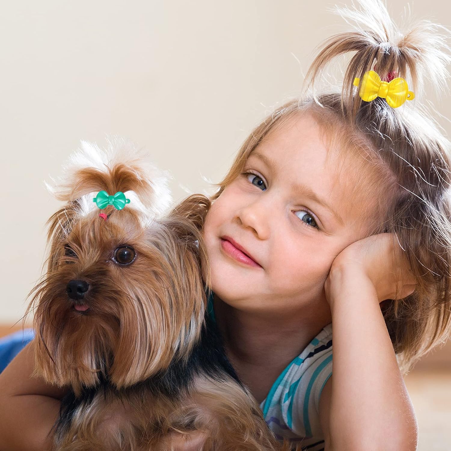 50 Pieces Self Hinge Barrette Plastic Hair Barrette Colorful Girl Hair Clips Barrette Random Color Cartoon Hairpin Girl Hair Accessories (Bowknot) : Beauty