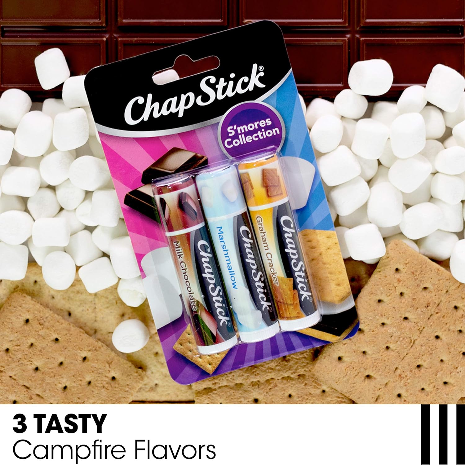 ChapStick S'mores Collection 3- 0.15 Oz. Sticks: Health & Personal Care