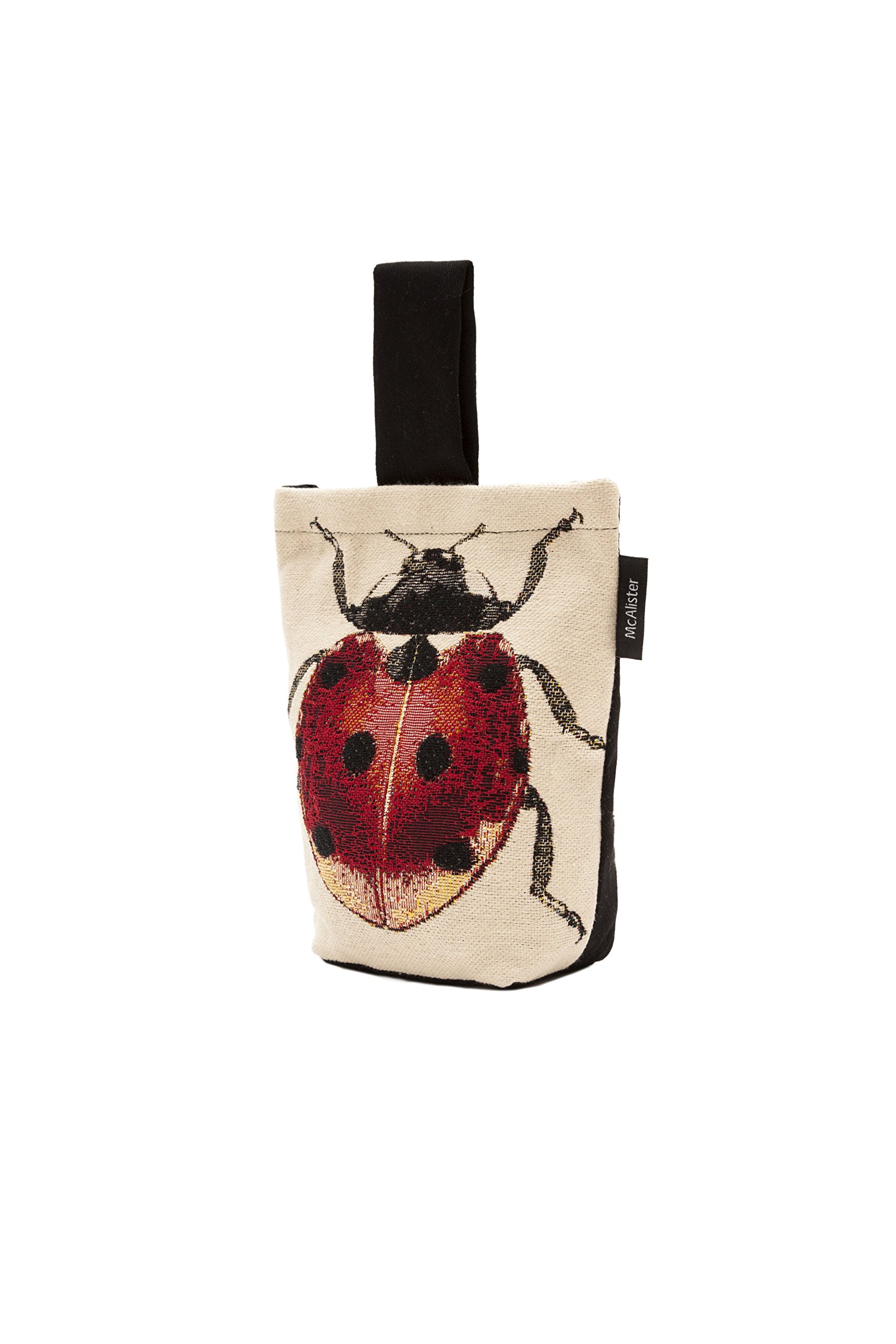 McAlister Textiles Ladybird Fabric Door Stop - Unfilled Decorative Door Stopper for All Doors & Windows with Original Tapestry Design Novelty Bugs Life Range. Size: 21x17cm (8x6.5 Inches)