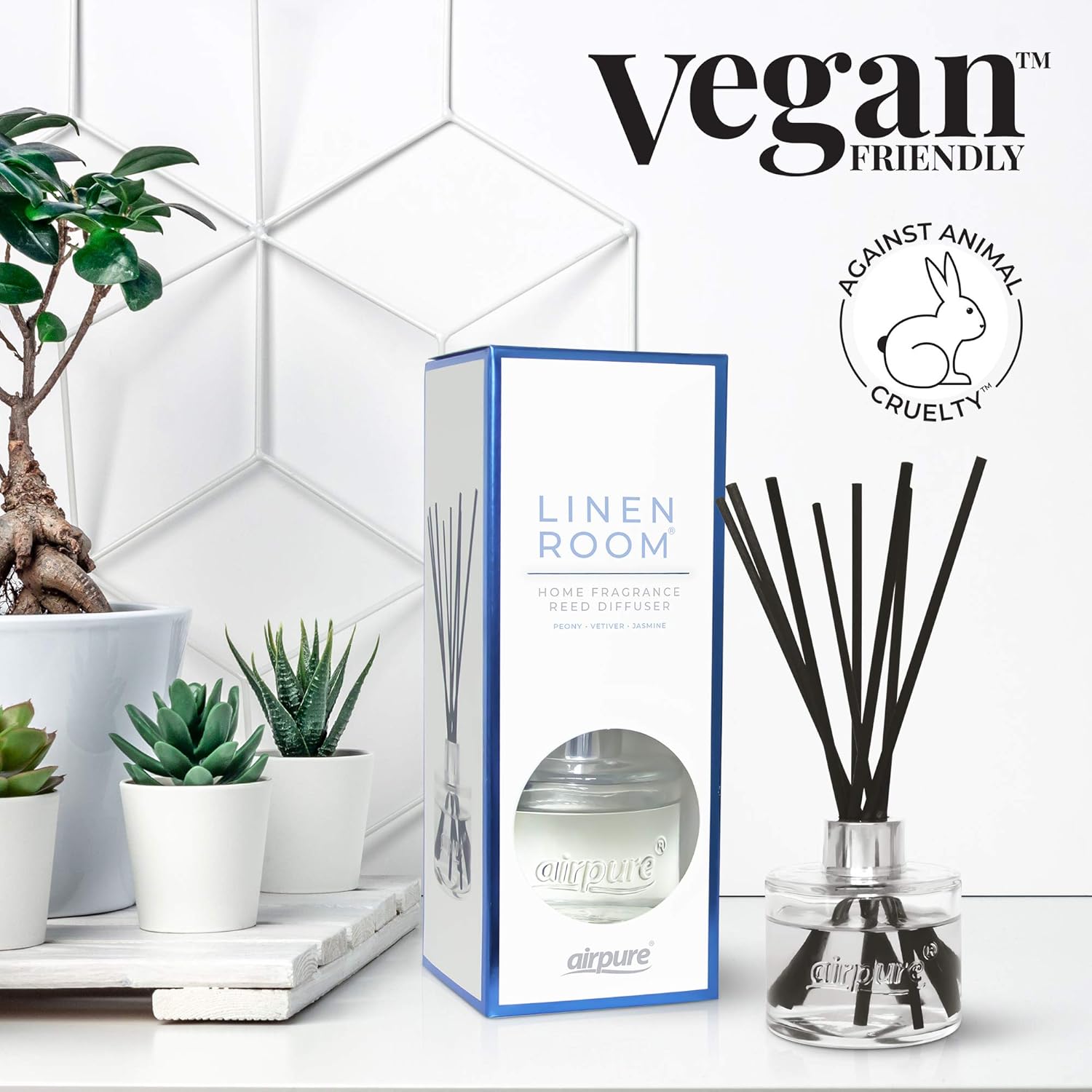 AIRPURE Reed Diffuser, 100ml Oil Set including Sticks, 8X Black Reeds, Continuous Room Scent - Image 5