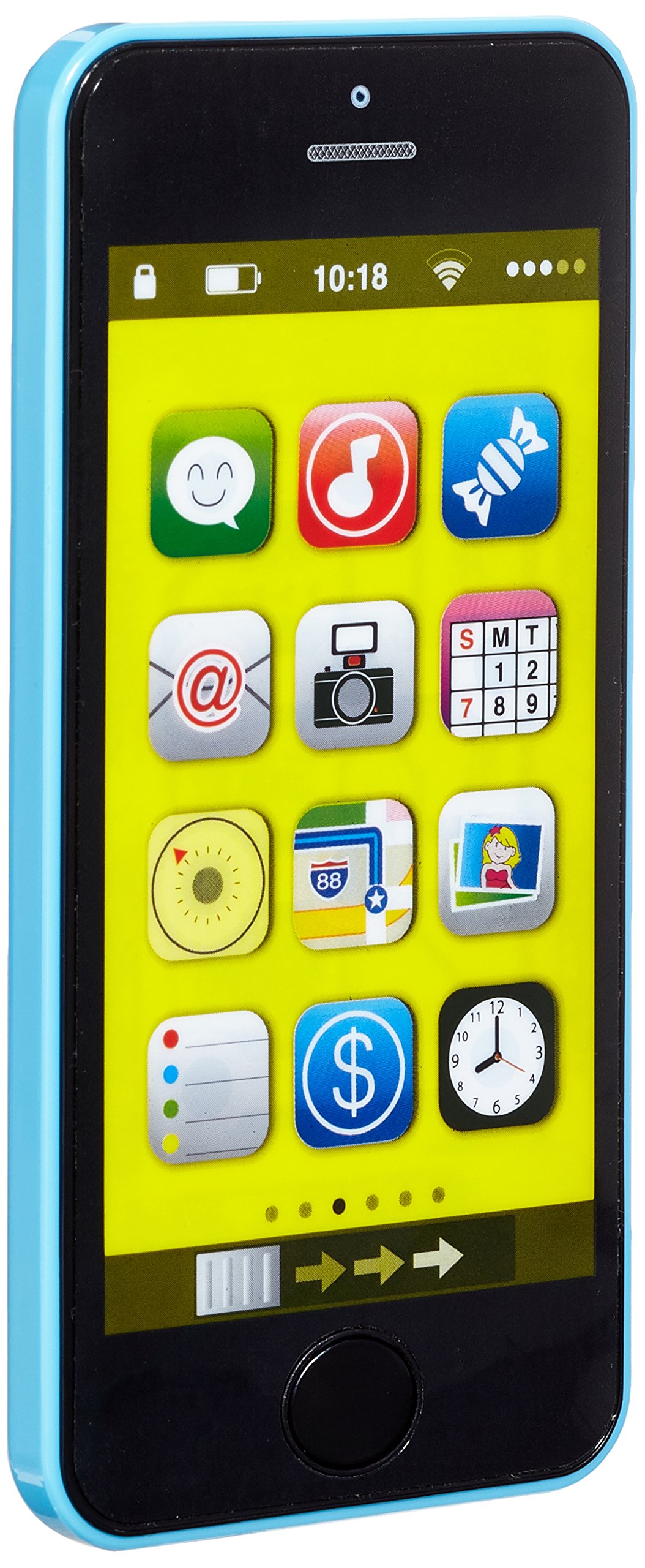 BIECO Learning Fun Kids Smartphone | Toy Mobile Phone with 40 Sounds & Flashing Lights | Baby Toy from 6 Months | Musical | Pretend Play Phone | Baby Game