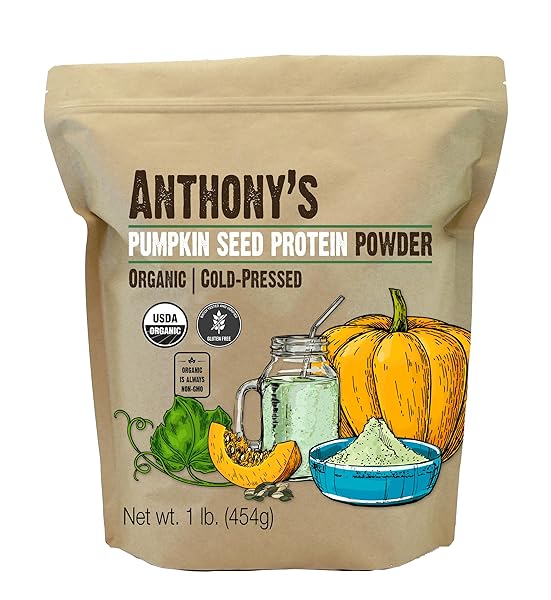 ANTHONY’S ORGANIC PUMPKIN SEED PROTEIN POWDER, 1LB, GLUTEN...
