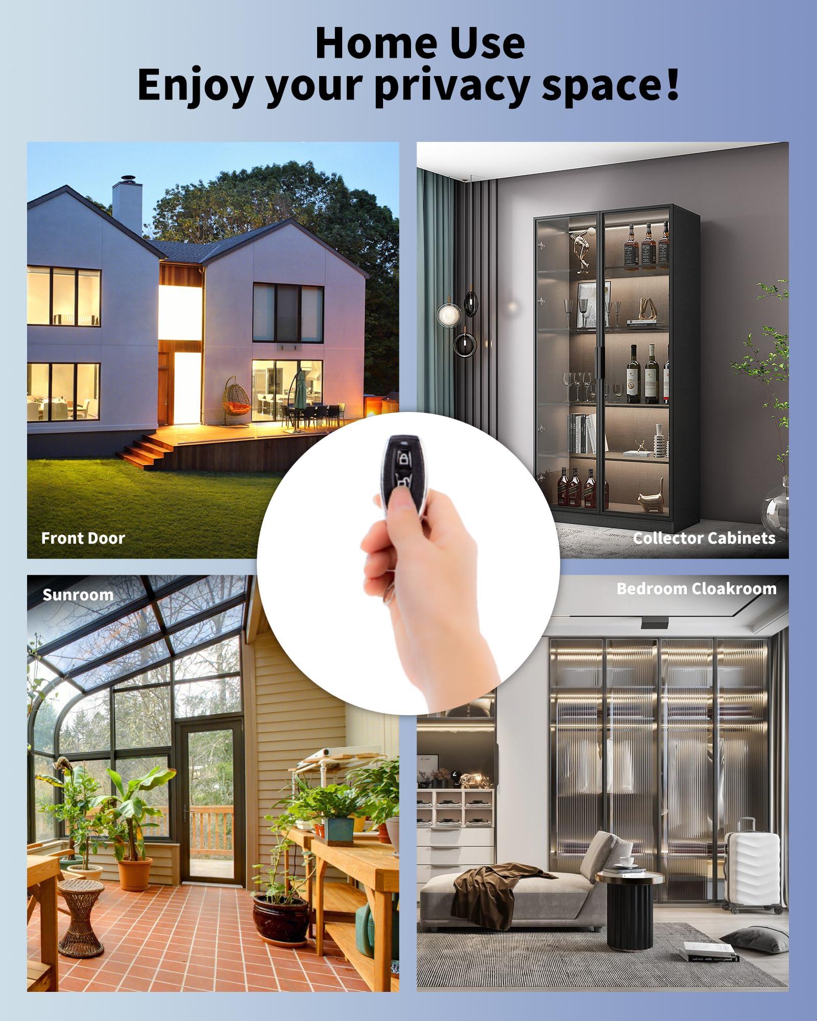 Smart Glass Door Lock,Perfiware 4in1 Biometric Fingerprint Glass Door Locks LG2315,2024 Drill-Free Keyless Entry Upgraded Door Locks,Great for Office,Home,Hotel,Apartment