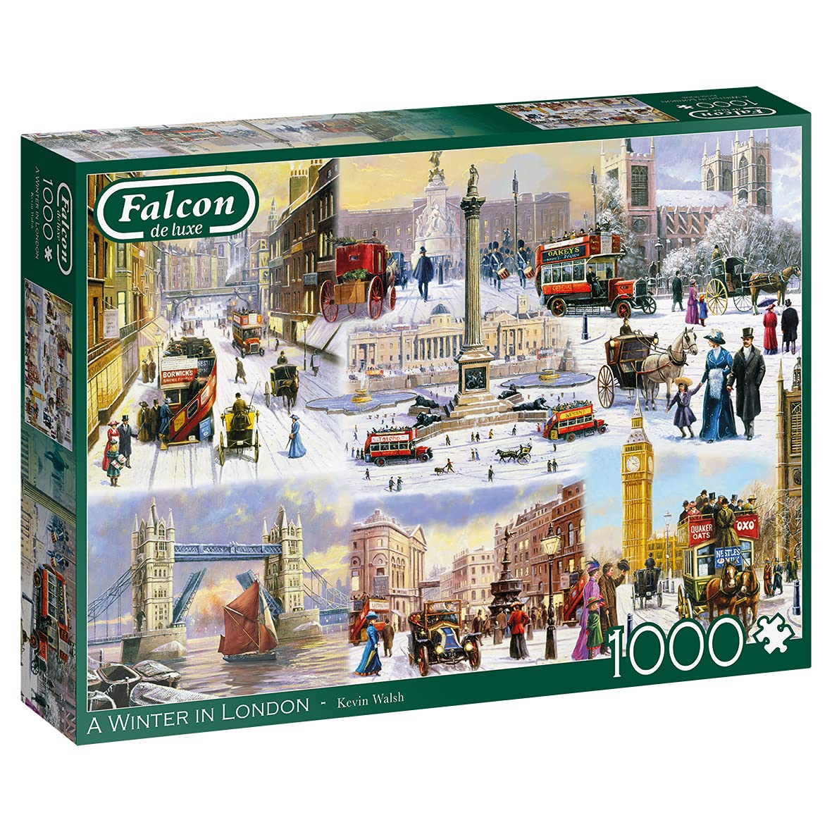 Jumbo, Falcon de luxe - A Winter in London, Jigsaw Puzzles for Adults, 1000 piece