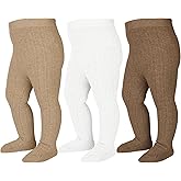Mini angel Baby Tights Cable Knit Tights Baby Leggings Seamless Cotton Stockings Pantyhose 3/4 Pack for Infants Toddlers 0-5T