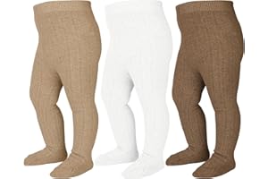 Mini angel Baby Tights Cable Knit Tights Baby Leggings Seamless Cotton Stockings Pantyhose 3/4 Pack for Infants Toddlers 0-5T