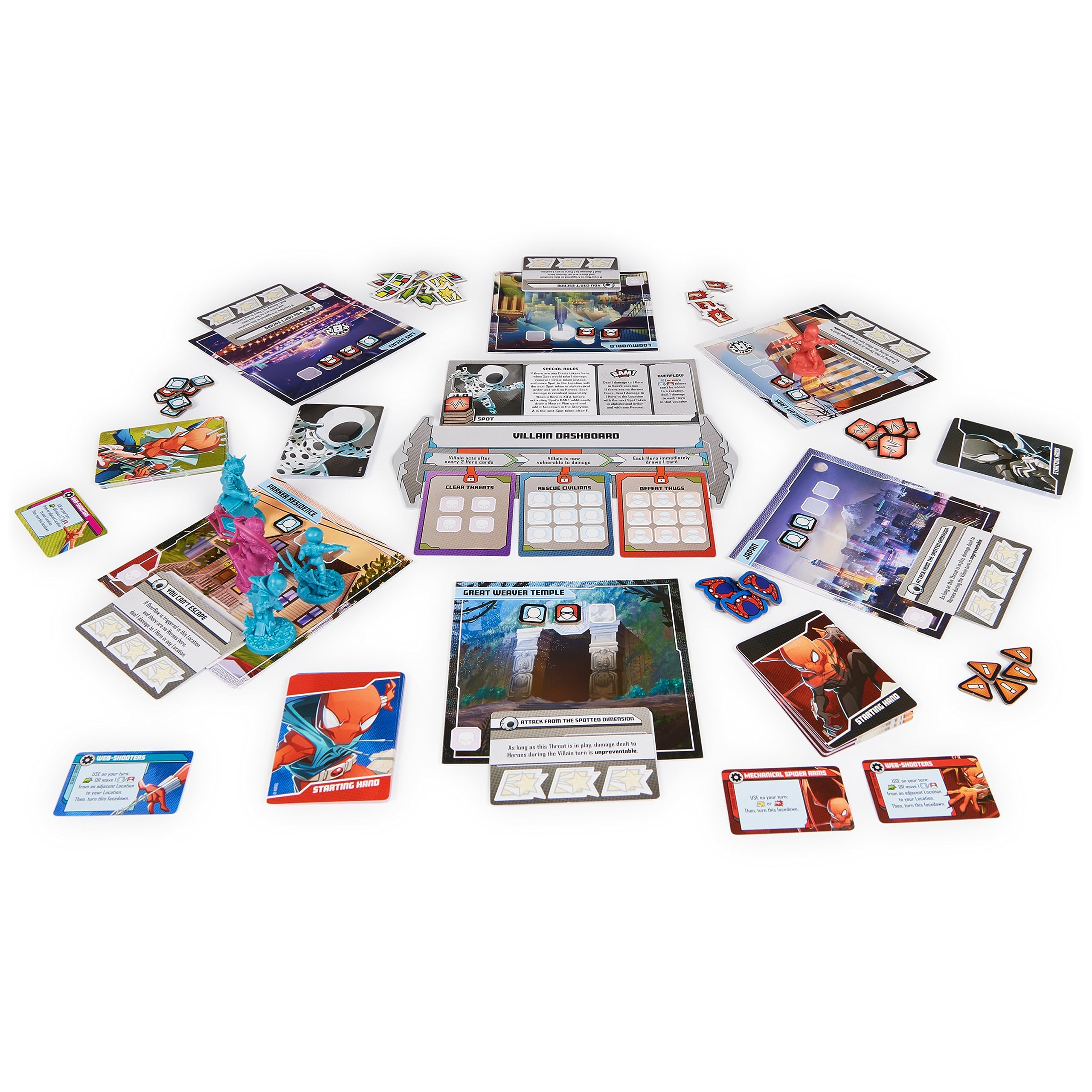Spin Master Games, Marvel United: Spider-Geddon, Strategy Board Game, Collectible Spider Man Figurines, for Fans of Marvel Rivals & Action Movie Toys, 1-4 Players, for Ages 14 & Up