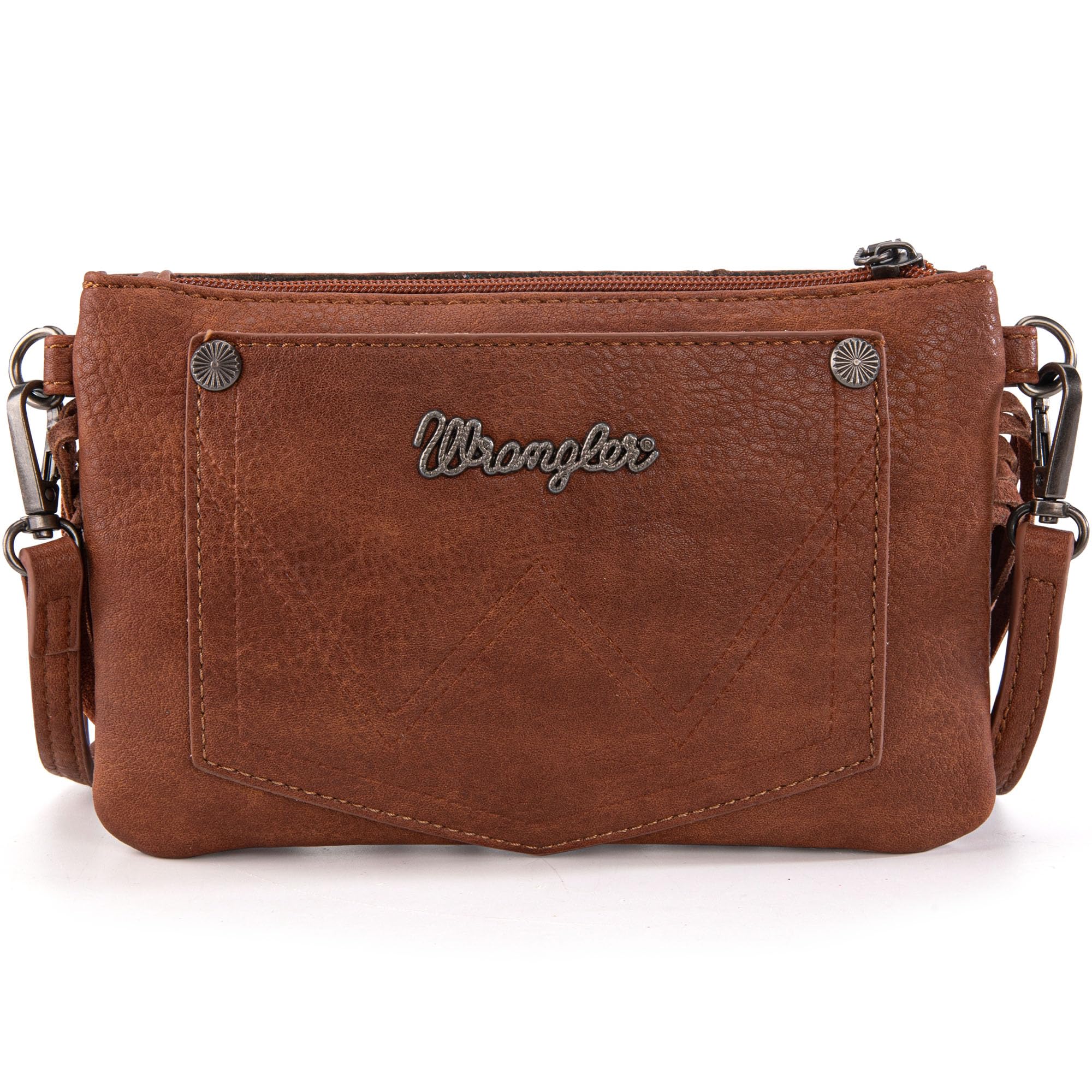 Wrangler Crossbody Small Purse for Women Wristlet Fringe Bag Western Purse