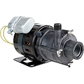 Little Giant 5-MD-HC 115V, 1050 GPH Highly Corrosive Chemical Pump | 6' Cord w/ Plug, In-line Transfer/Recirculation of Compatible Acids/Alkalis/Solutions, Manual (no switch), 1/8 HP, 583603