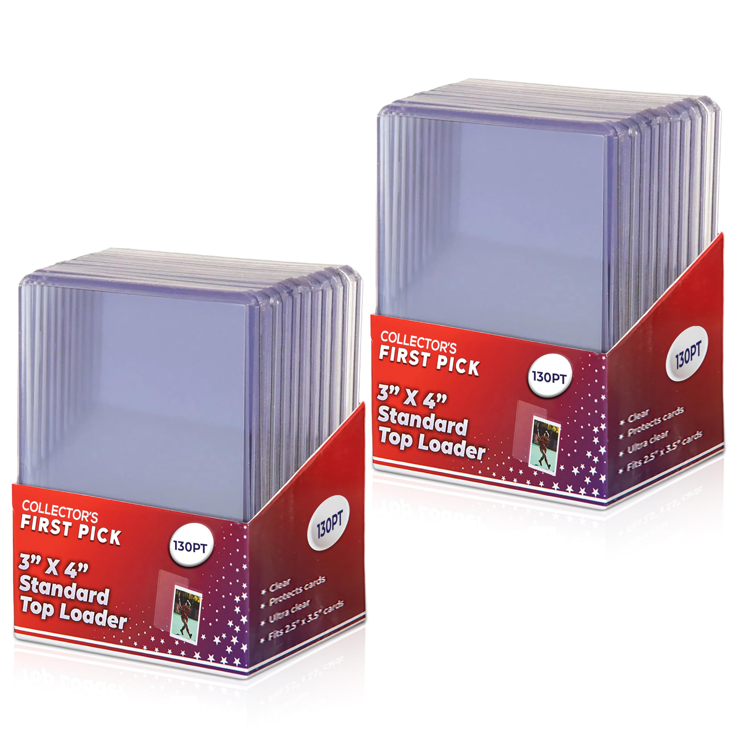Photo 1 of 130pt Top Loader Pack - 10 Top Loaders - 1 Pack - for Thick Baseball, Basketball, Hockey, Football Cards and Memorbilia Cards