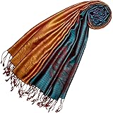 Écharpe Pashmina 100% Soie Lorenzo Cana - 70x190 Cm, Fait Main, Doux Et élégant, Multiple Couleurs - 4