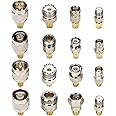 TLS.eagle SMA Connector Kit in Adapter Standard SMA/BNC/UHF/N/F Male to Female Cable Connector Converter Converter Pack of 16
