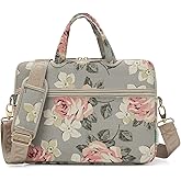 kayond White Rose Patten water resistant Laptop Shoulder Messenger Bag Case Sleeve for 15 Inch 15.6 Inch Laptop,Laptop Briefcase