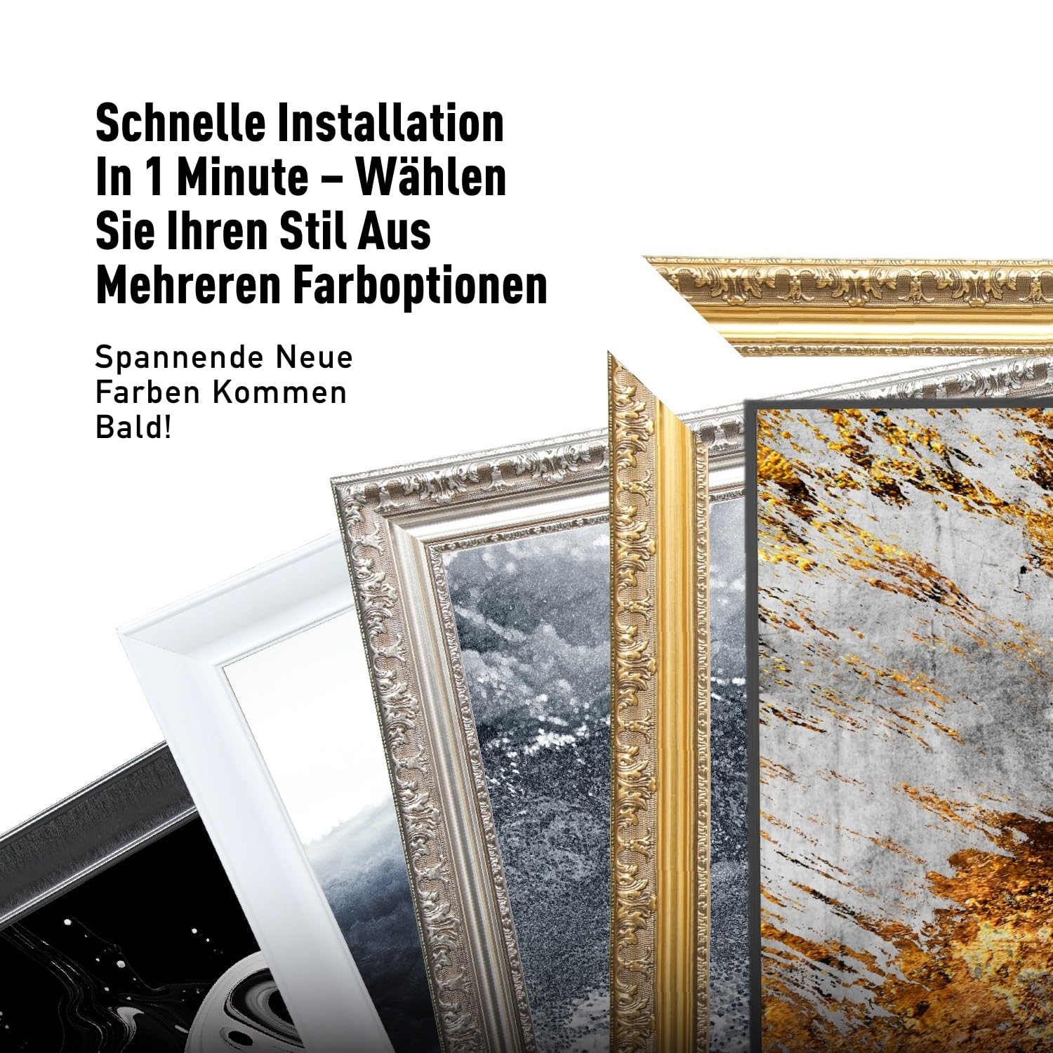 65-Zoll-TV-Rahmen kompatibel mit Samsung The Frame & Pro, Antikgold, geeignet für wandmontierte Fernseher 4