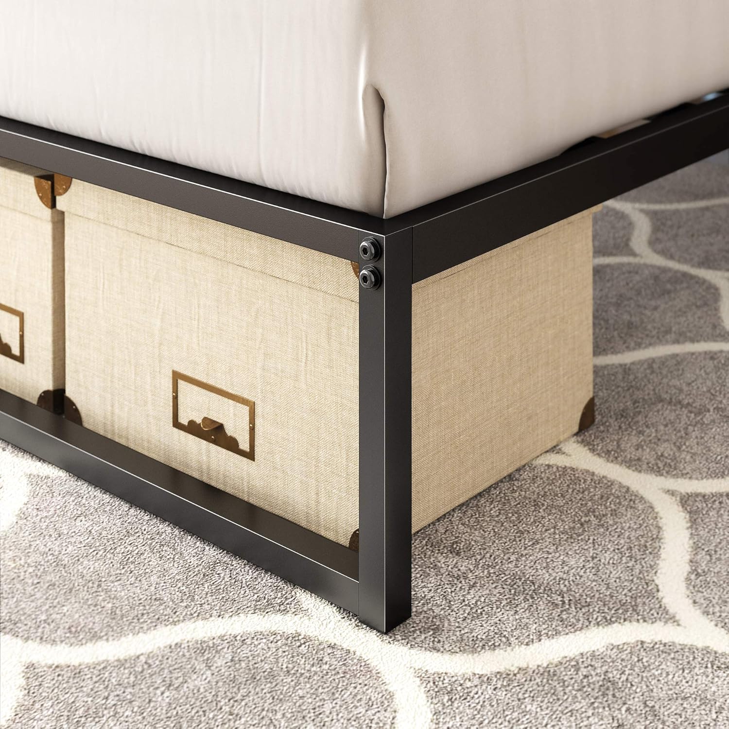 Zinus Lorelei 12 Inch Platforma Metal Bed Frame, Platform Bed Frame, Twin: Furniture & Decor